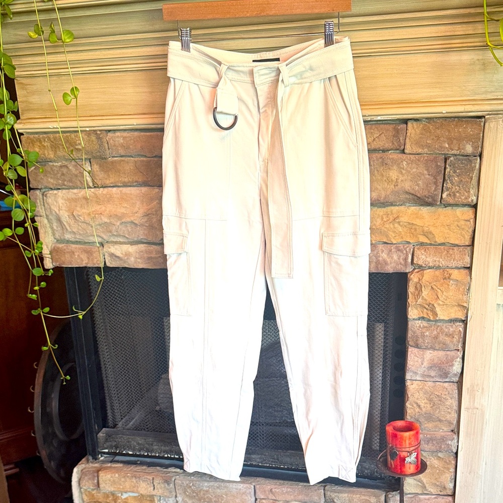Banana Republic Cream Cargo Joggers